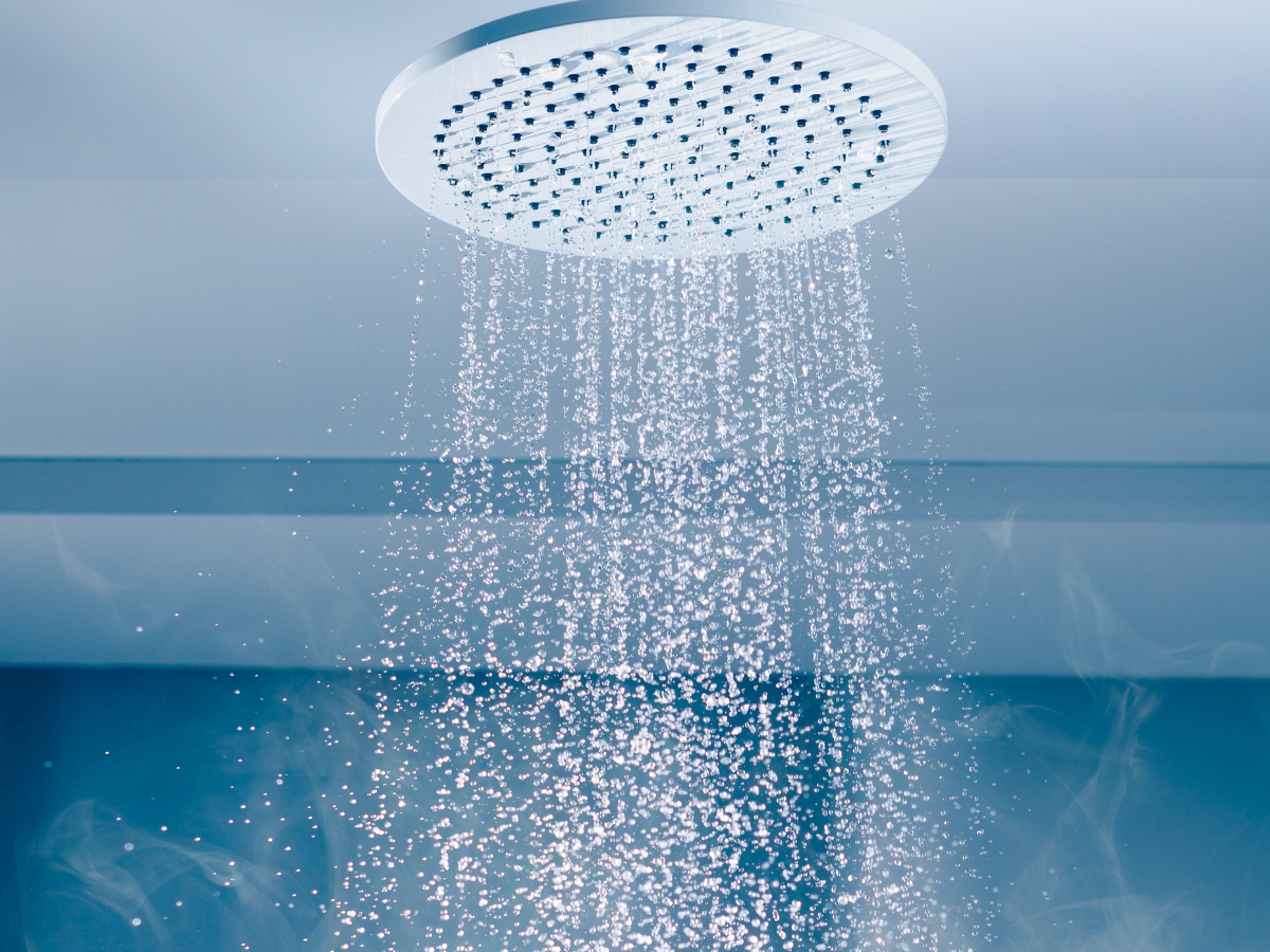 Relaxing hot shower comfort from McCandless Plumbing & Excavation, perfect after a busy day or hydro jetting service.