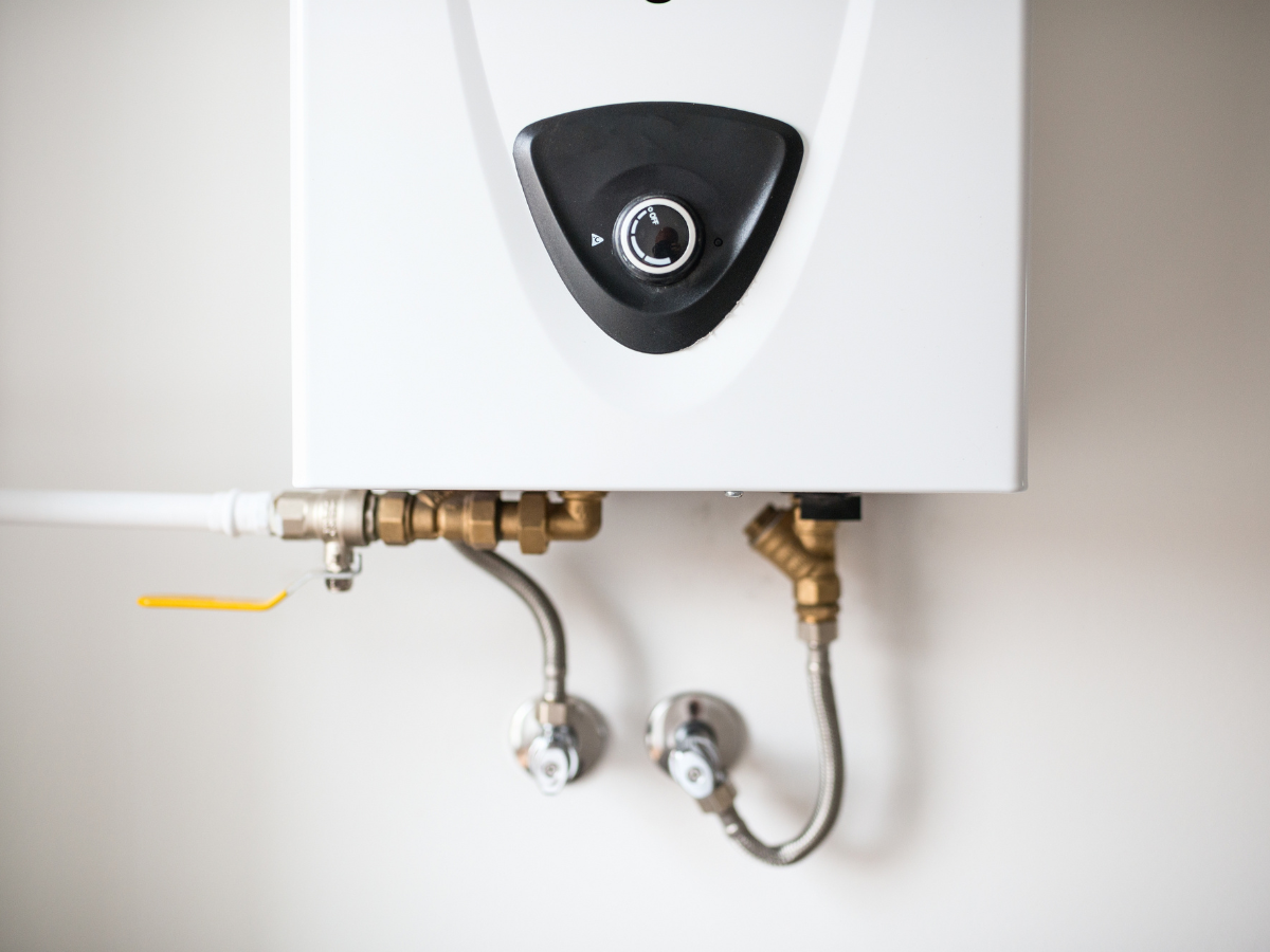 Tankless water heater from McCandless Plumbing & Excavation, great for homes needing expert plumbing and camera inspections.