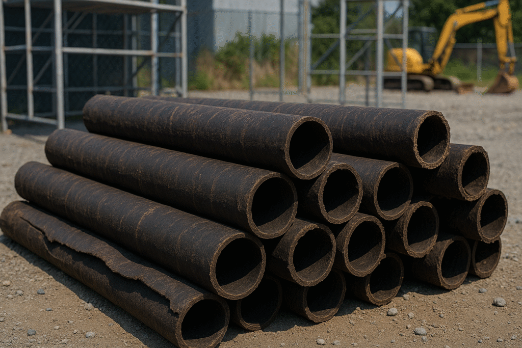 McCandless Plumbing & Excavation prepares the worksite for a new project with tools and equipment ready for use.