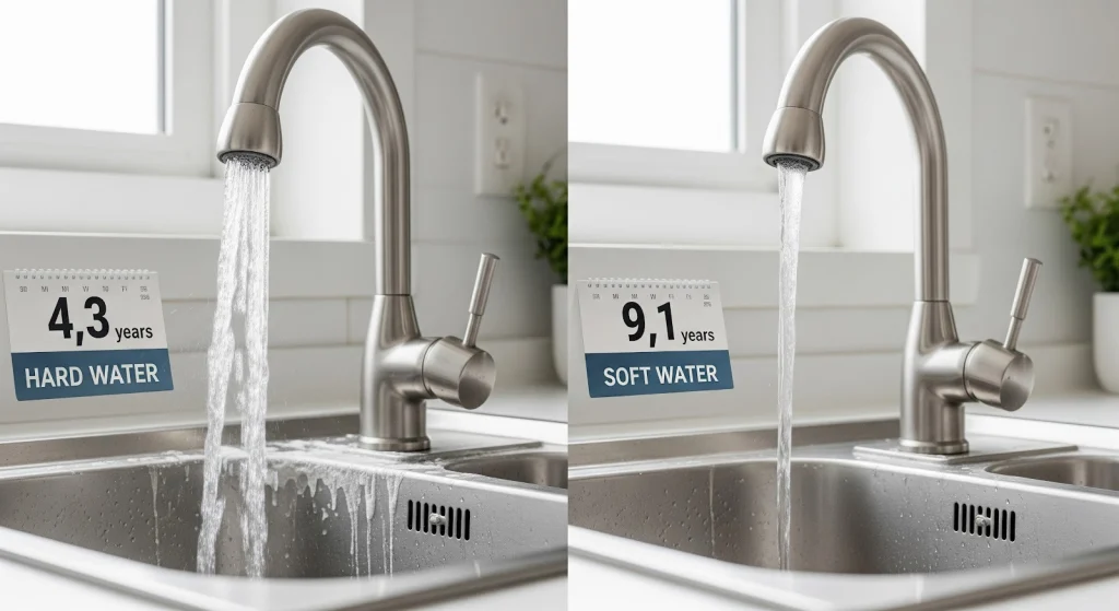 McCandless Plumbing & Excavation shows soft water appliances last over twice as long as hard water ones.