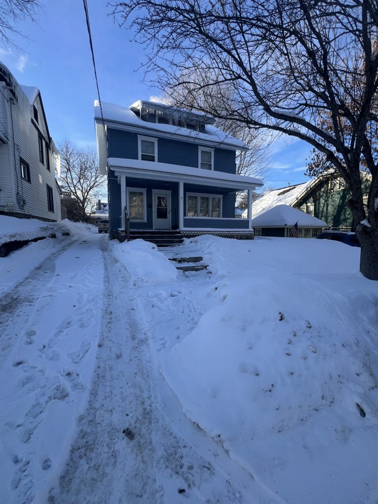 McCandless Plumbing & Excavation provides services for homes in snowy neighborhoods with clear access to entryways.