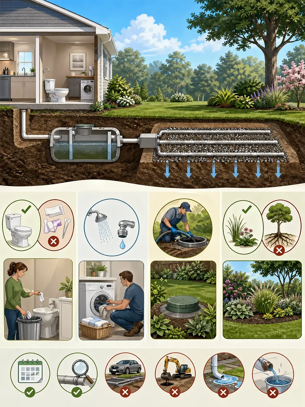 McCandless Plumbing & Excavation explains septic system care, showing what is safe or not and tips for upkeep around your home.