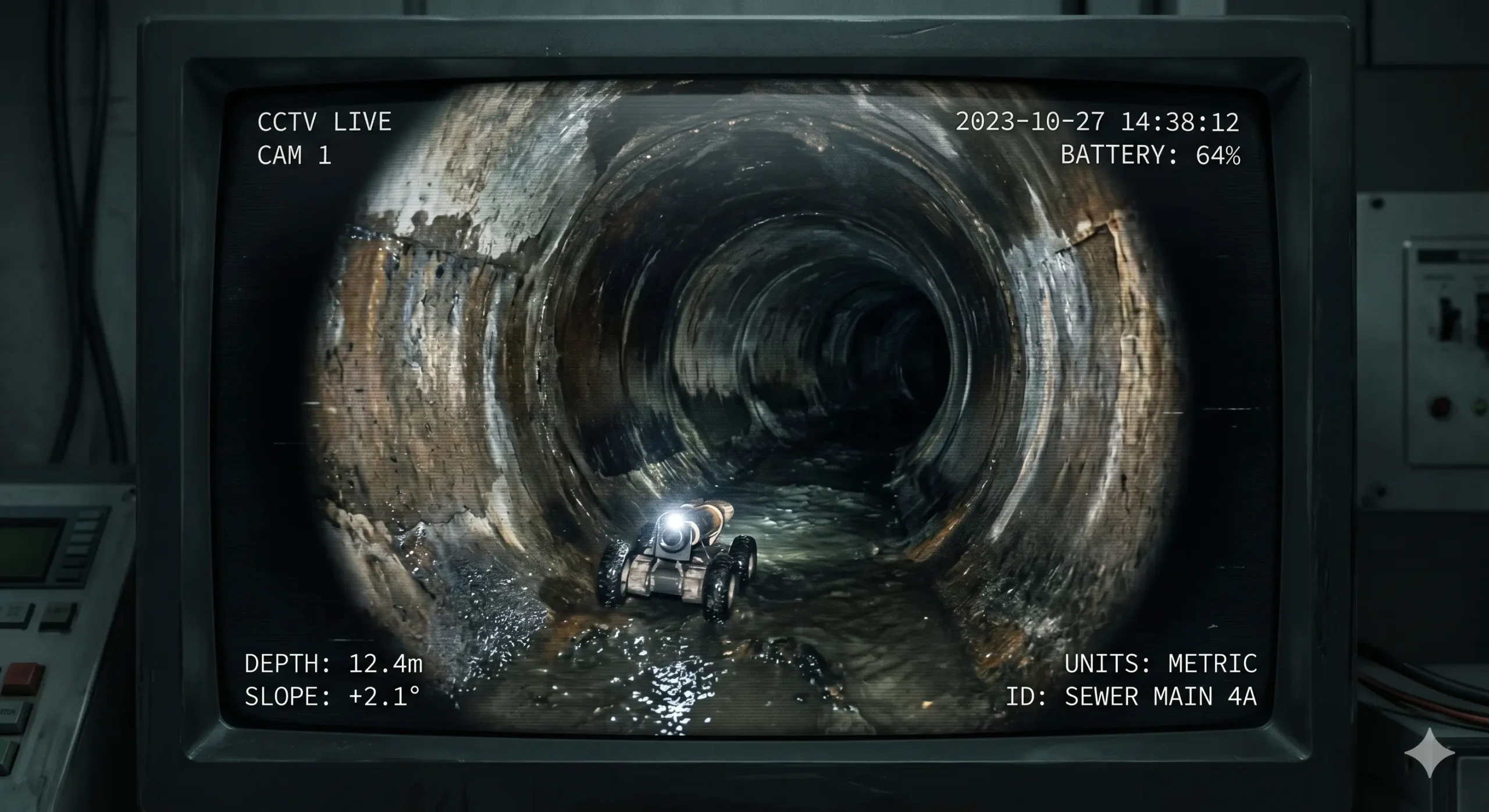 McCandless Plumbing & Excavation uses a sewer camera to check pipe condition and record inspection data.