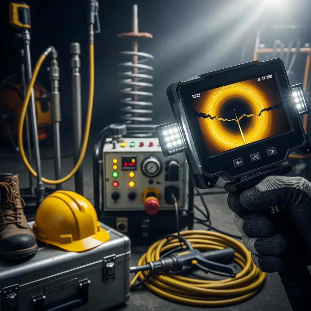 McCandless Plumbing & Excavation technician uses a diagnostic tool to check equipment and ensure safe, reliable service.