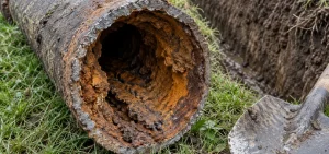 McCandless Plumbing & Excavation replaced a damaged pipe from this dig site.